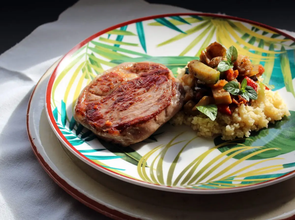 medallon de ternasco de aragon con couscus