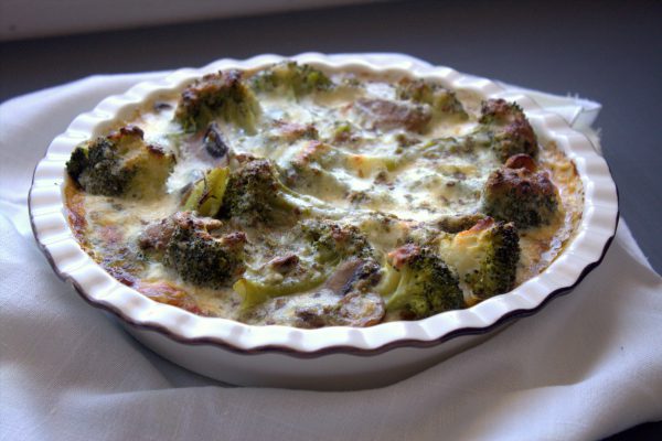 Brócoli Gratinado con jamón