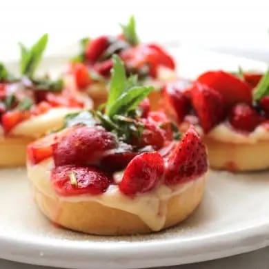 Tartaletas de fresas con crema pastelera
