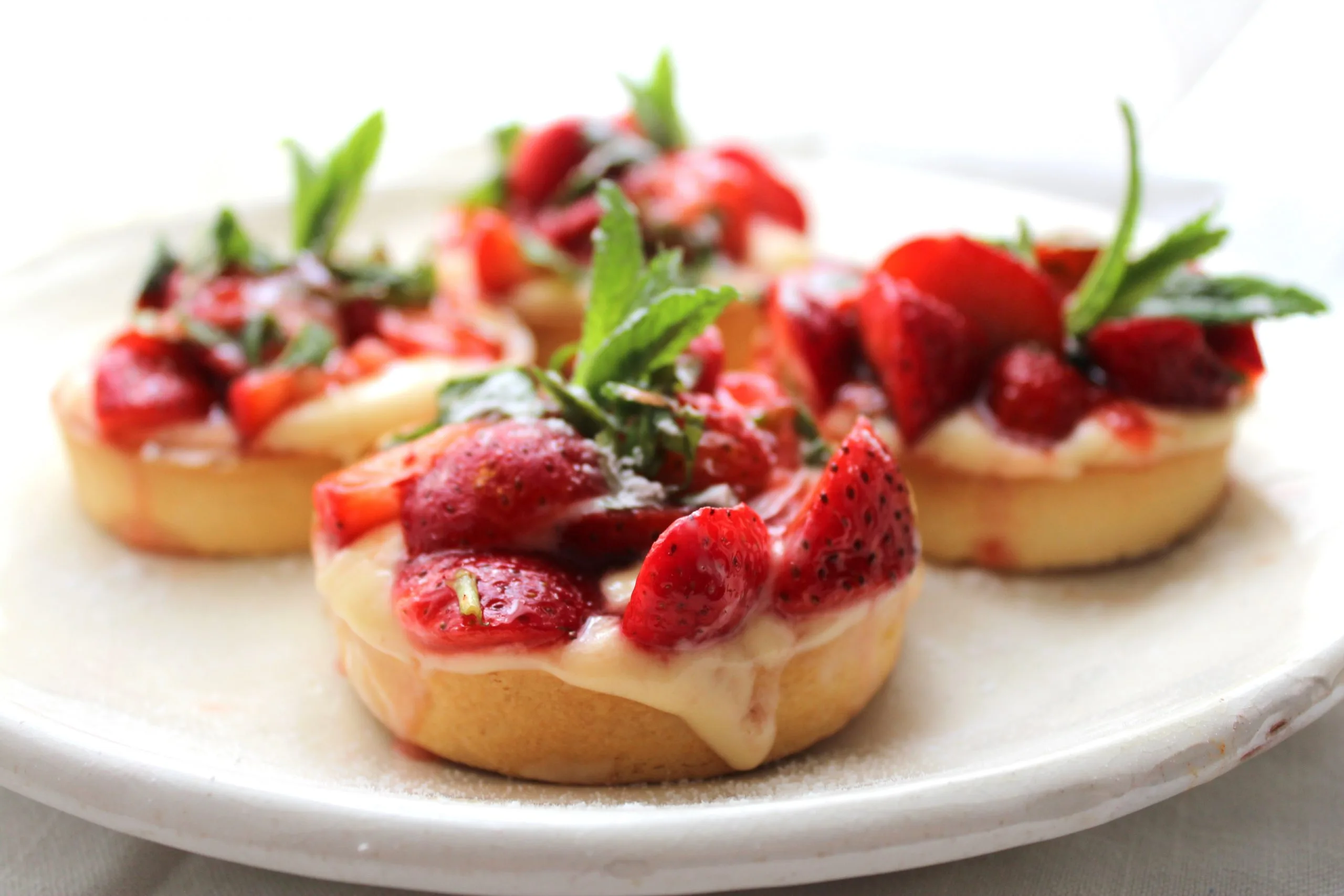 Tartaletas de fresas con crema pastelera