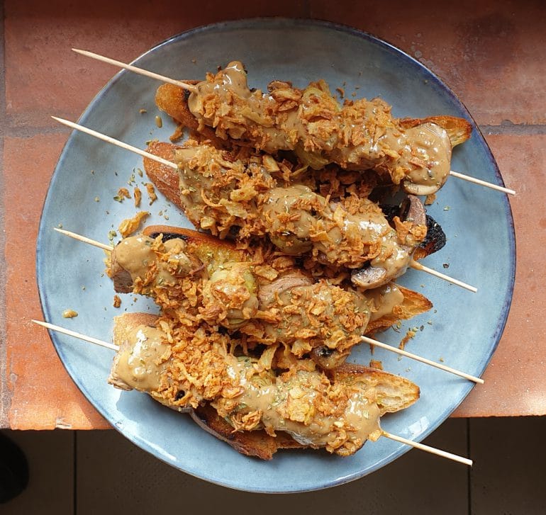 Brochetas de presa ibérica