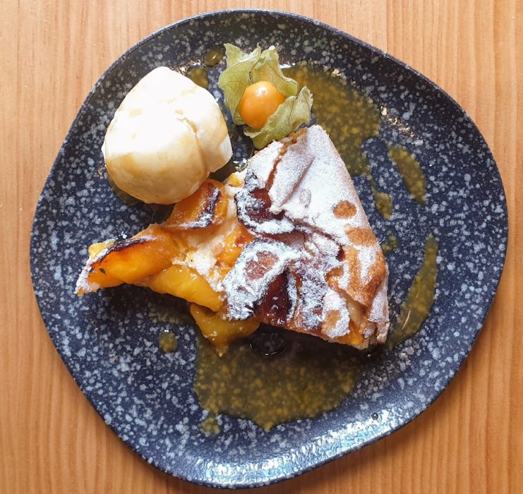 tarta de requesón y melocotones 1