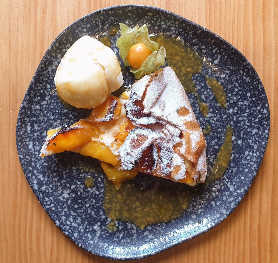 tarta de requesón y melocotones 1