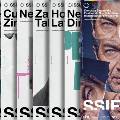 Carteles oficiales de la 74 edición del Festival de San Sebastián, con el retrato de Ricardo Darín en primer plano