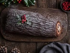 Tronco de Navidad de chocolate casero