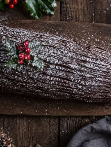Tronco de Navidad de chocolate casero